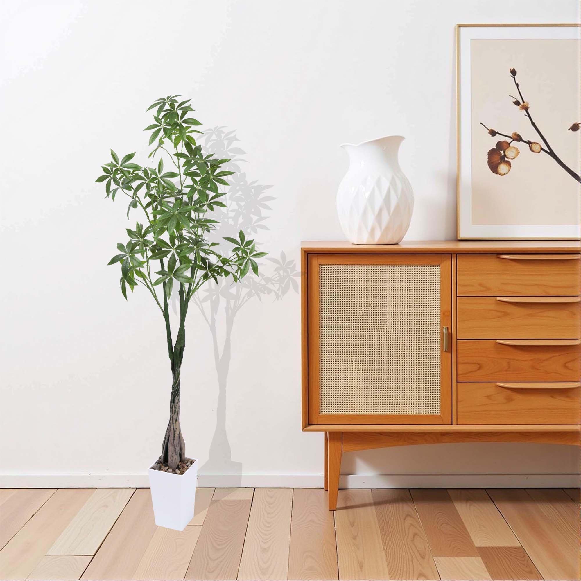 【新着商品】フェイクグリーン 人工観葉植物 観葉樹 造花 パキラ 高さ138cm フェイクグリーン 人工観葉植物 観葉樹 造花 大型 パキラ 幸福の木